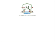 Load image into Gallery viewer, Watercolor Crest Duck Stationery
