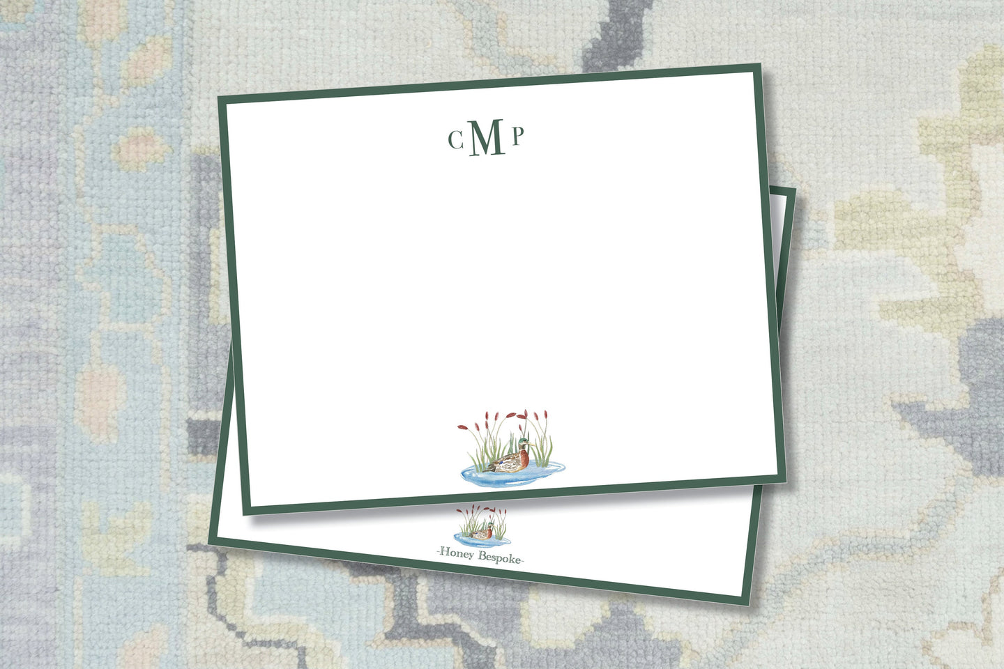 Duck Monogram Stationery