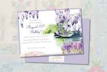 Load image into Gallery viewer, Elegant Purple Floral Party Invitation
