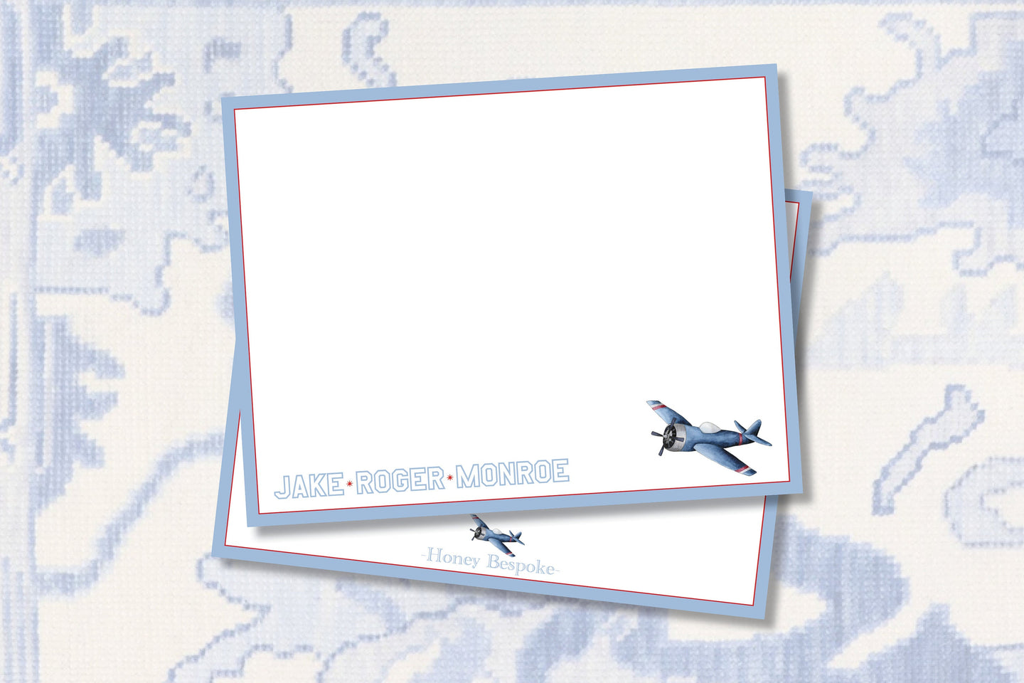 Blue Airplane Stationery