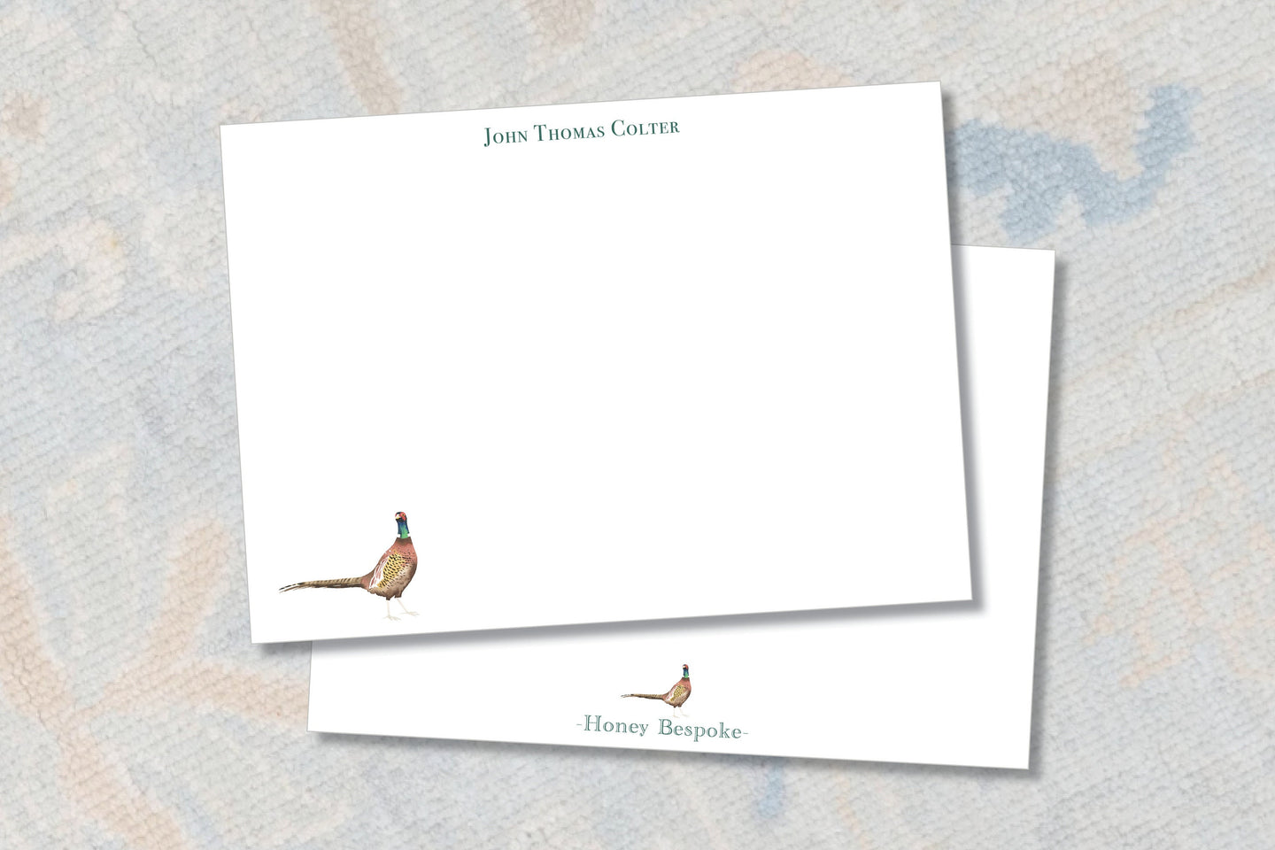 Watercolor Personalized Pheasant Stationery