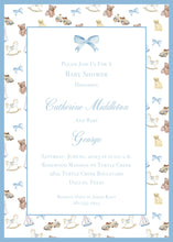 Load image into Gallery viewer, Snips and Snails Boy Favorite Things Baby Shower Invitation
