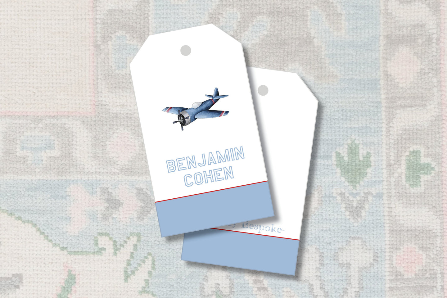 Blue Airplane Gift Tags