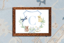 Load image into Gallery viewer, Watercolor Crest Boy Things Art Prints
