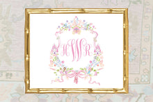 Load image into Gallery viewer, Watercolor Princess and Mermaid Crest Art Prints
