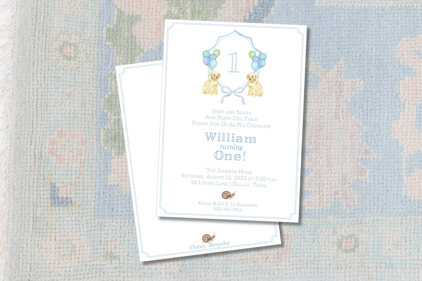 Snips And Snails Birthday Invitation