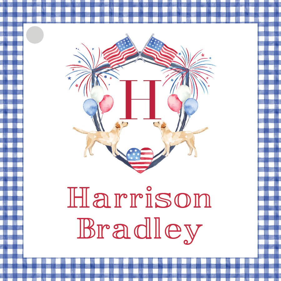 4th of July Crest Enclosure Card