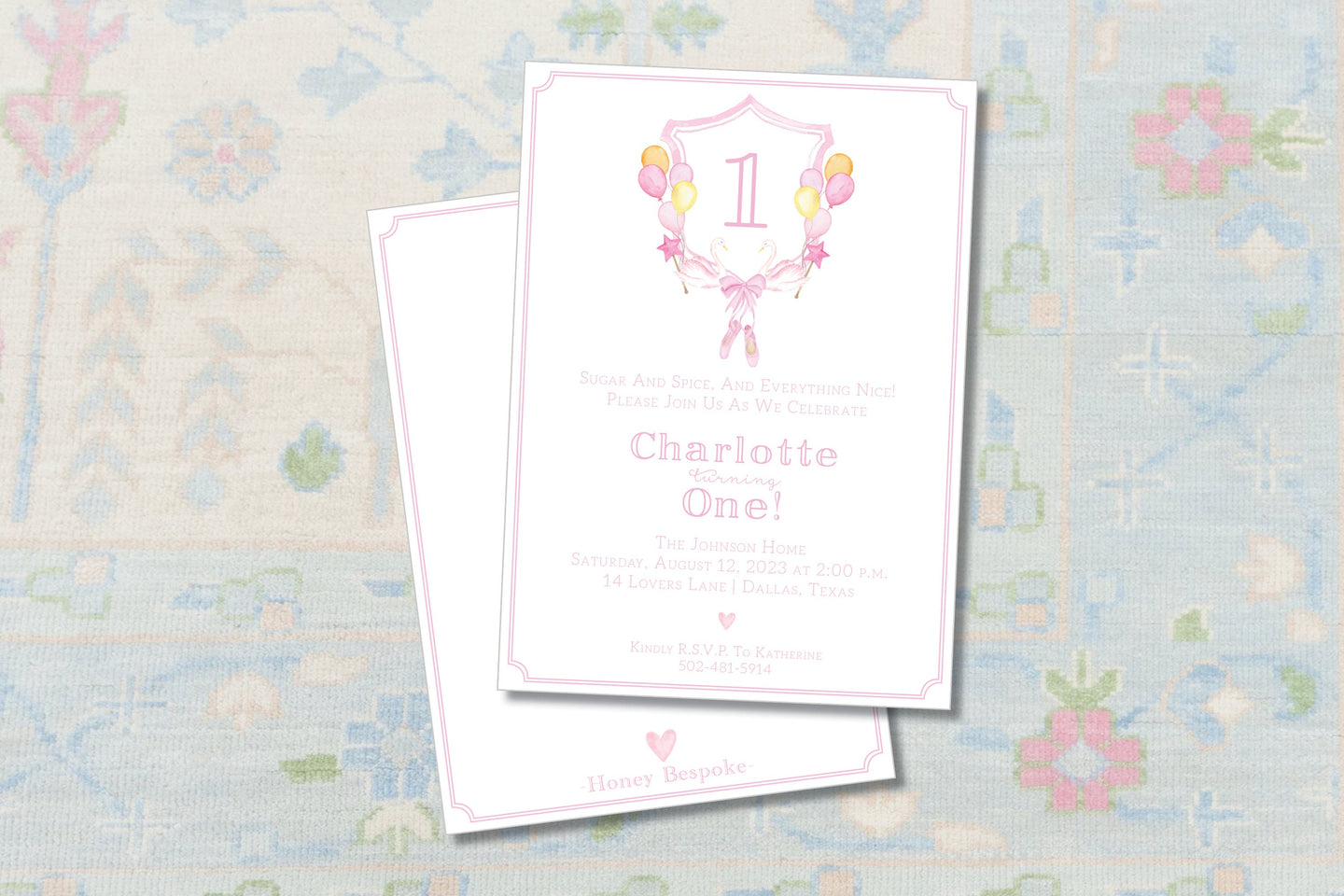 Sugar and Spice Girl Birthday Invitation