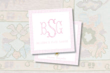 Load image into Gallery viewer, Personalized Pink Monogram Enclosure Card
