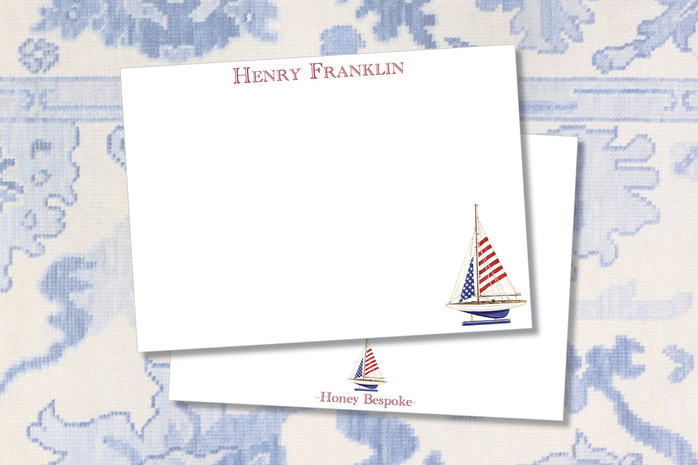 USA Sailboat Stationery