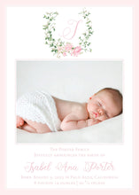 Load image into Gallery viewer, Flower Vine Birth Announcement
