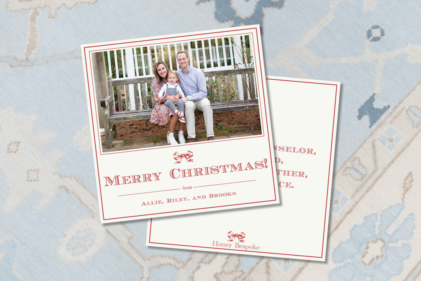 Letterpress Look Christmas Card