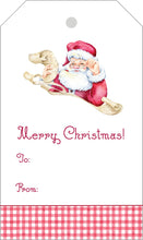 Load image into Gallery viewer, Watercolor Christmas Santa Gift Tag
