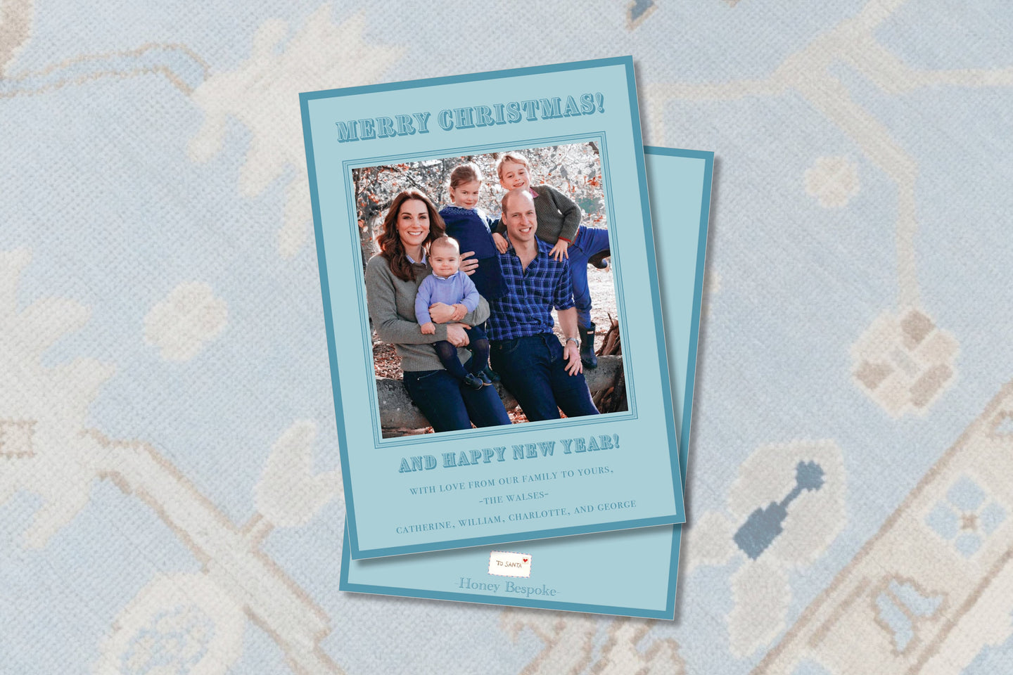 Turquoise Christmas Card