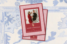 Load image into Gallery viewer, French Ticking Stripe Christmas Card
