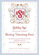 Load image into Gallery viewer, First Rodeo Birthday Invitation
