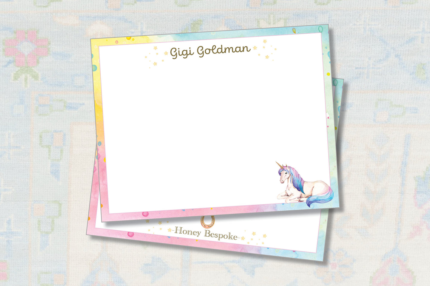 Unicorn and Rainbows Stationery