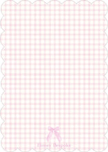 Load image into Gallery viewer, Scalloped Gingham Baby Shower Invitation

