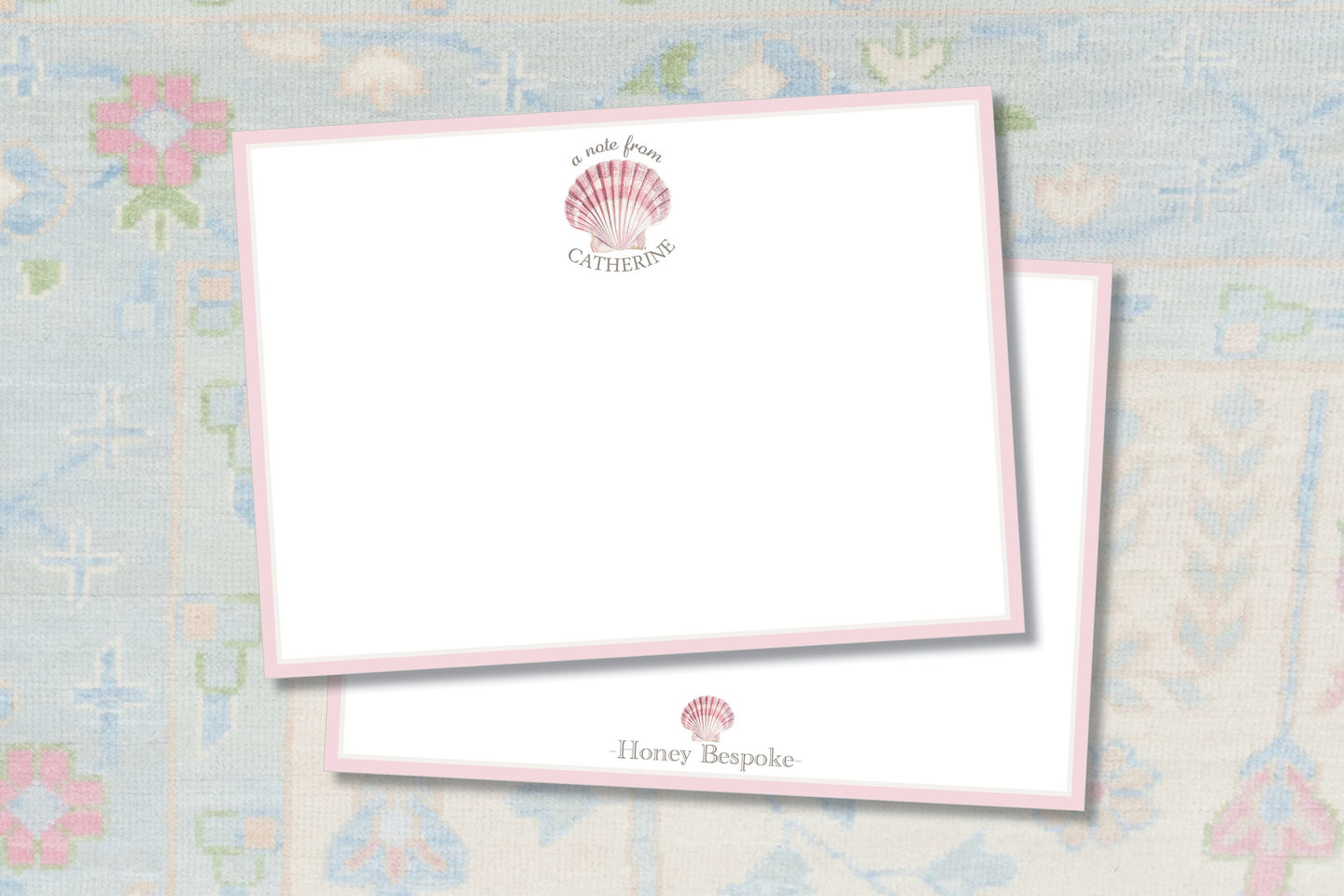 Watercolor Seashell Stationery For Women