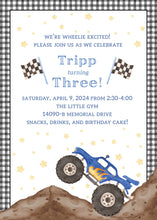 Load image into Gallery viewer, Monster Truck Birthday Invitation
