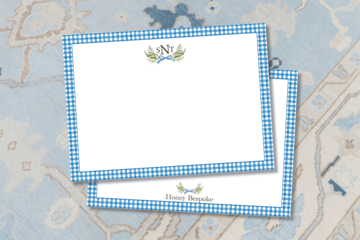 Personalized Fern and Bow Stationery For Women
