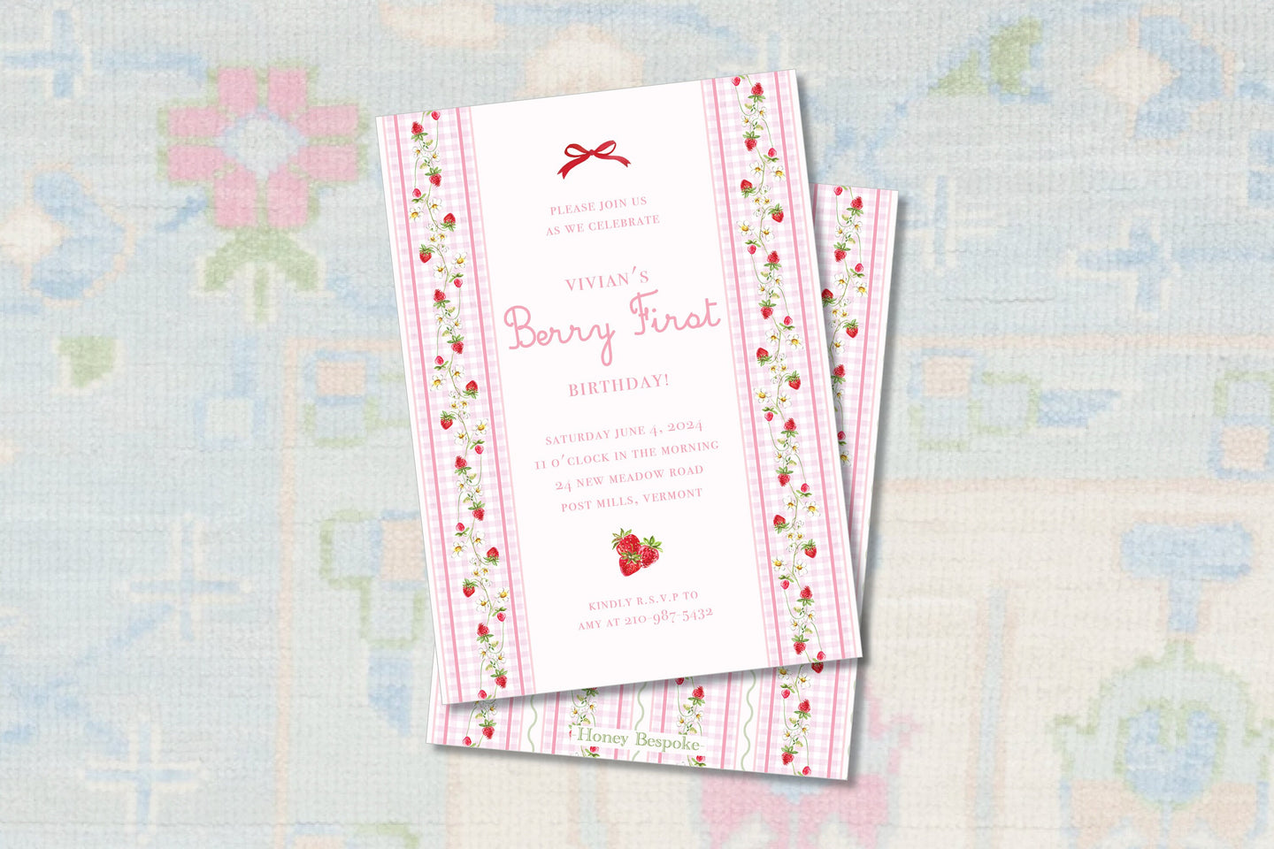 Berry First Birthday Invitation