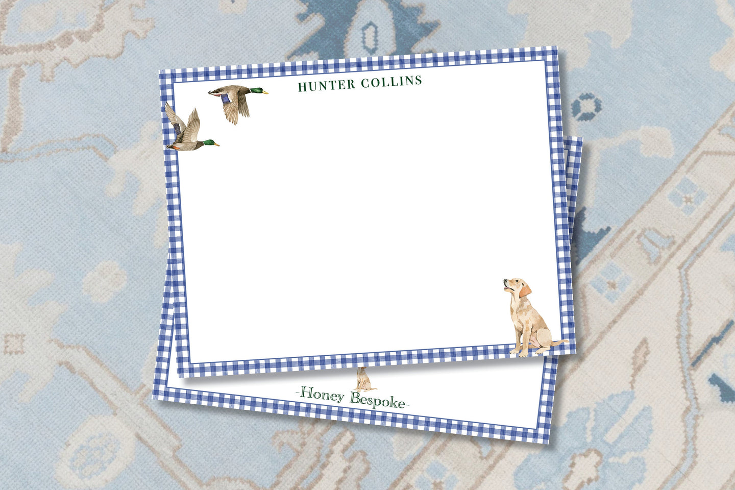 Personalized Puppy and Ducks Stationery For Boys