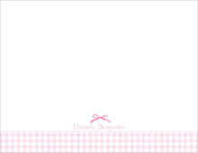 Load image into Gallery viewer, Pink Gingham Baby Stationery
