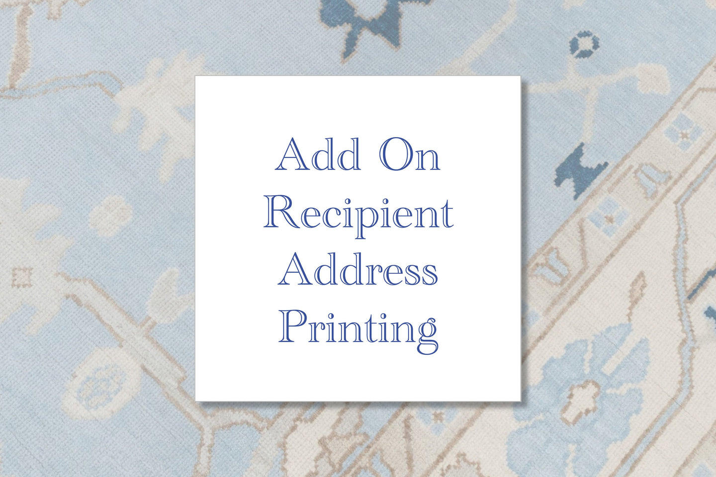 Add On Recipient Address Printing