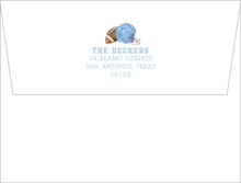 Load image into Gallery viewer, Football Thank You Notes - Babys First Down Stationery Set
