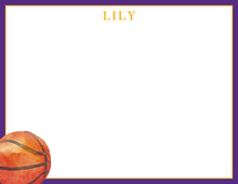 Load image into Gallery viewer, Personalized Basketball Team Colors Stationery
