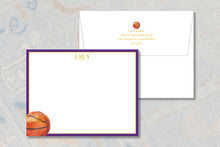 Load image into Gallery viewer, Personalized Basketball Team Colors Stationery
