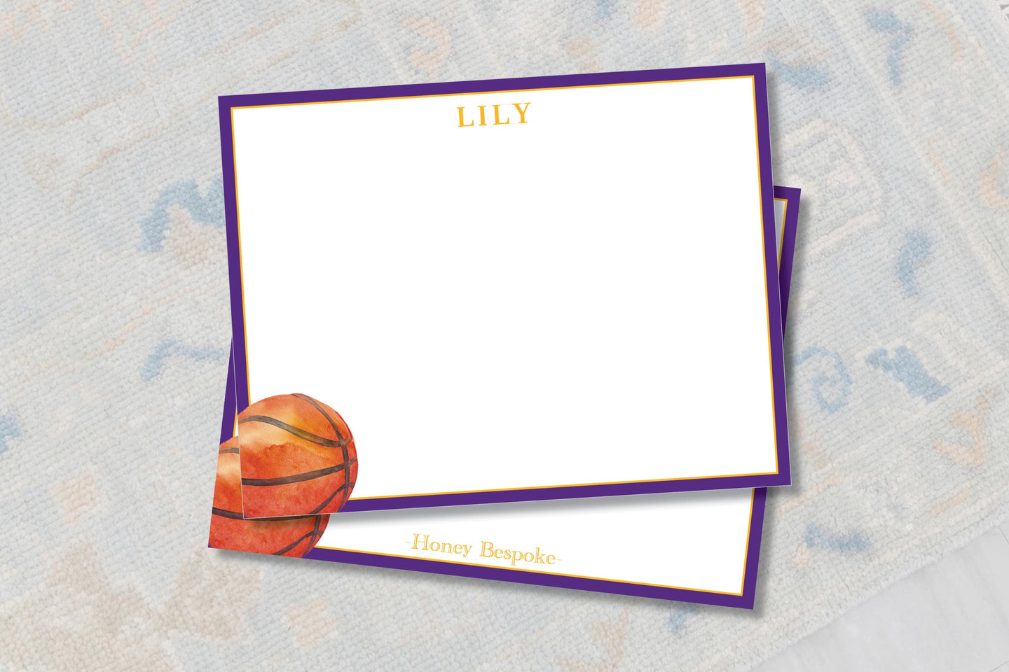Personalized Basketball Team Colors Stationery