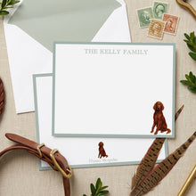 Load image into Gallery viewer, Personalized Irish Setter Stationery | Dog Thank You Notes
