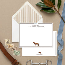 Load image into Gallery viewer, Personalized Equestrian Stationery | Horse Note Cards | Horse Gifts
