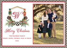 Load image into Gallery viewer, Nutcracker Monogram Christmas Card, front of 5x7 horizontal photo card
