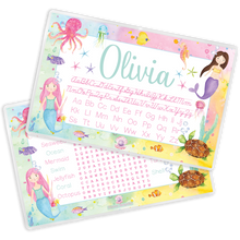 Load image into Gallery viewer, Mermaid Laminated Placemat

