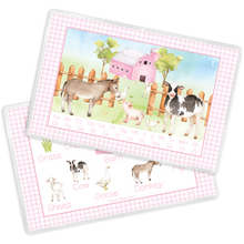 Load image into Gallery viewer, Pink Farm Laminated Placemat
