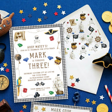 Load image into Gallery viewer, Pirate Birthday Invitation | Ahoy Matey Party Invite
