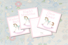Load image into Gallery viewer, Watercolor Rocking Horse Milestone Cards
