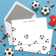 Load image into Gallery viewer, Soccer Stationery | Futbol Custom Thank You Cards for Kids
