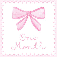 Load image into Gallery viewer, Watercolor Pink Bow Milestone Cards
