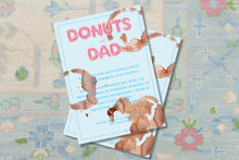 Load image into Gallery viewer, Watercolor Donut Invitation / Donuts With Dad/ Watercolor/ Donut Party/ Doughnut Invitation
