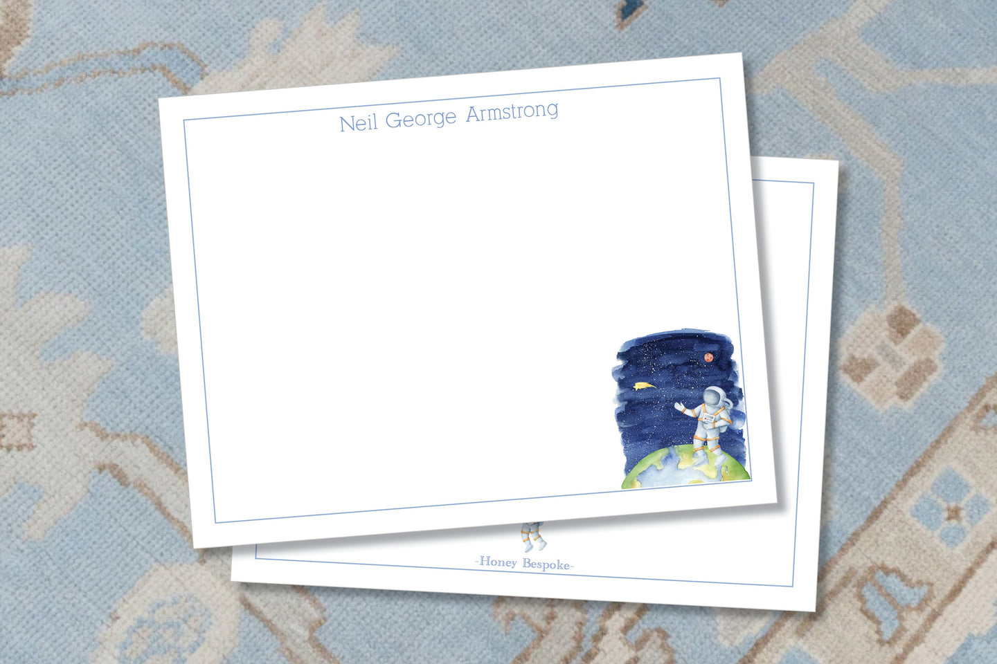 Personalized Astronaut Stationery / Boys Space Theme Stationery Set / Personalized Thank You Cards / Personalized Stationary / A Note From