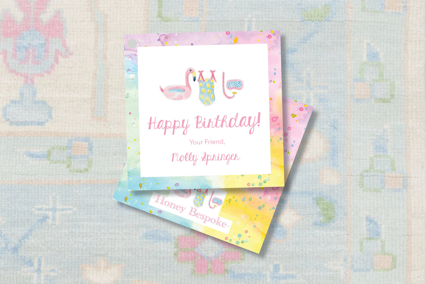 Watercolor Preppy Girl Gift Tag / Southern gift tag / Spring Gift Tag / Summer Gift Tag / Enclosure Card / Birthday Gift Tag / Preppy Gift