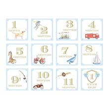 Load image into Gallery viewer, Blue Gingham Boy Milestone Cards
