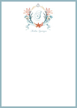 Load image into Gallery viewer, Crest Personalized Stationery / Ladies Stationery / Womens Stationery / Classic Stationery / A Note From  / Preppy Stationery
