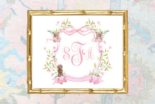 Load image into Gallery viewer, Watercolor Pink Crest Nursery Art Prints
