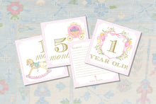 Load image into Gallery viewer, Pink Gingham Milestone Cards
