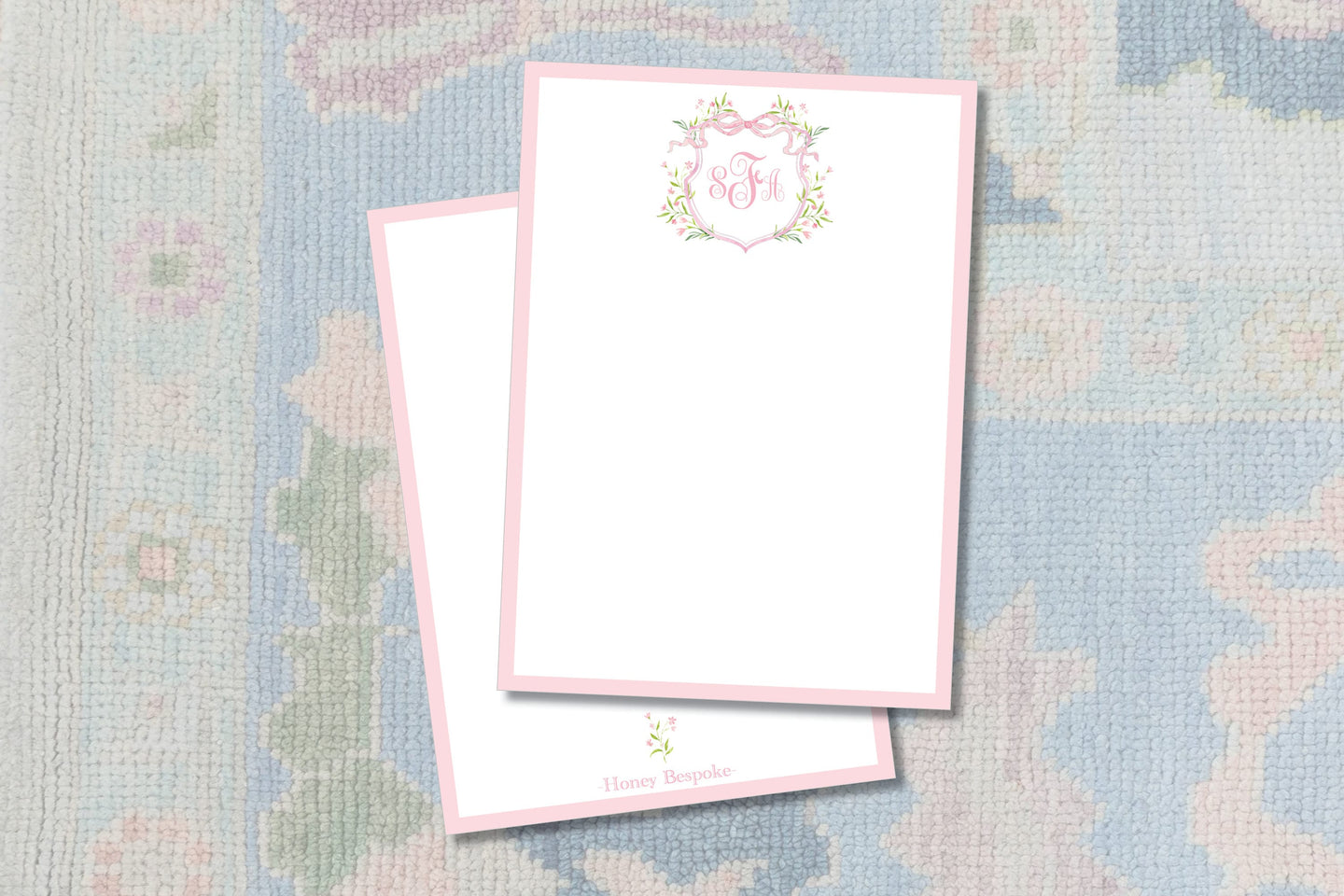 Watercolor Personalized Monogram Stationery / Womens Thank You Cards / Ladies Stationery / Grandmillennial / Classic Stationery  / Preppy